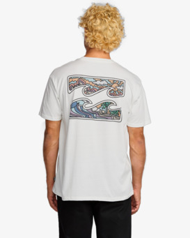 billabong, Crayon Wave Premium - T-shirt met korte mouwen voor Heren, OFF WHITE (ofw) Crayon Wave Premium - Short Sleeve T-Shirt for Men  24A353501