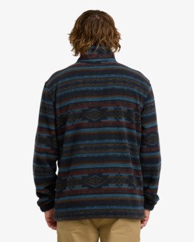 billabong, Boundary - Polaire à col montant zippé pour Homme, DARK NAVY (dkn) Boundary - Half Zip Mock Neck Fleece for Men  24A411507