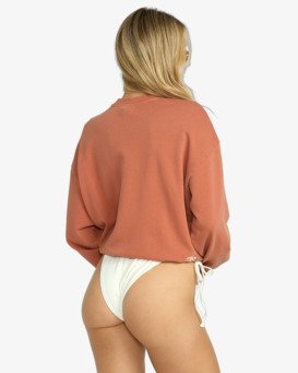 billabong, Bright Sun Kendal - Felpa serigrafata da Donna, KISS THE EARTH (mmq0) Bright Sun Kendal - Pullover Crew for Women  24B462506