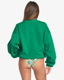 billabong, Mami Wata Kendall - Maglia girocollo da Donna, EMERALD GREEN (emg) Mami Wata Kendall - Pullover Crew for Women  24B462508