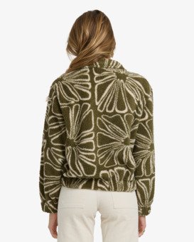billabong, First Light - Camisola de velo e sherpa para Mulher, MARTINI OLIVE (mto) First Light - Sherpa Fleece for Women  24B484503