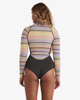 billabong, 2/2mm Salty Dayz Natural - Langärmliger Springsuit mit Reißverschluss vorne für Frauen, BLACK MULTI (bml) 2/2mm Salty Dayz Natural - Front Zip Long Sleeves Springsuit for Women  24BW191503