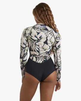 billabong, 2/2mm Salty Dayz Natural - Langärmeliger Springsuit für Frauen, BLACK FLORAL (bfa) 2/2mm Salty Dayz Natural - Long Sleeve Springsuit for Women  24BW193503