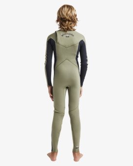billabong, 3/2mm Absolute Boys - Chest Zip GBS Wetsuit for Boys 8 - 16, MILITARY (mil) 3/2mm Absolute Boys - Chest Zip GBS Wetsuit for Boys 8 - 16  24CW191500