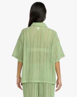 billabong, Largo - Camisola Playera para Mujer, PISTACHIO (gfm0) Largo - Beach Overshirt for Women  24O601513