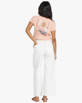 billabong, Free Fall - Calças de cintura fixa e corte descontraído para mulher, SALT CRYSTAL 1 (sc1) Free Fall - Fixed Waist Trousers for Women  ABJNP00126