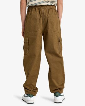billabong, Larry Cargo - Pantalon cargo taille élastique pour Garçon 8-16 ans, OTTER (cpt0) Larry Cargo - E-Waist Trousers for Boys 8-16  EBBNP03007