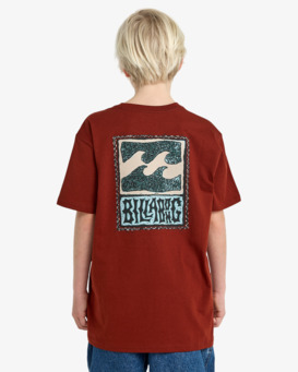 billabong, Stamp - T-shirt de manga curta para rapazes 8-16, BRICK (rza0) Stamp - Short Sleeve T-Shirt for Boys 8-16  EBBZT00176