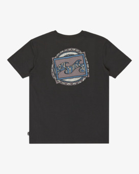 billabong, Crayon Wave - T-shirt de manga curta para rapazes 8-16, WASHED BLACK (waa) Crayon Wave - Short Sleeve T-Shirt for Boys 8-16  EBBZT00178