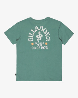 billabong, Coiled - T-shirt de manga curta para rapazes 8-16, SAGEBRUSH (bmr0) Coiled - Short Sleeve T-Shirt for Boys 8-16  EBBZT00187