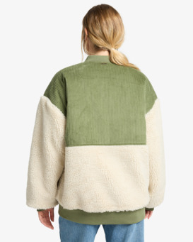 billabong, New Wave - Chaqueta bomber oversize para mujer, WHITECAP (wcp) New Wave - Oversized Bombers Jacket for Women  EBJJK00162