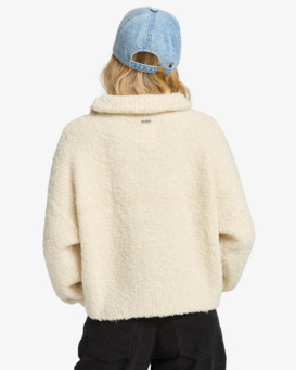 billabong, Lost Heaven - Pull à col zippé pour Femme, WHITECAP (wcp) Lost Heaven - Half Zip Jumper for Women  EBJSW00135