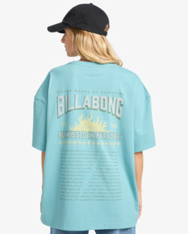 billabong, Reach For Sunshine - Short Sleeve T-Shirt for Women, MISTY BLUE (myb) Reach For Sunshine - Short Sleeve T-Shirt for Women  EBJZT00478