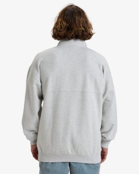 billabong, Burleigh - Half Zip Pullover Sweatshirt for Men, LIGHT GREY HEATHER (lgh) Burleigh - Half Zip Pullover Sweatshirt for Men  EBYFT00130