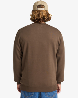 billabong, Arch Cr - Crew Sweatshirt for Men, DARK CEDAR (csr0) Arch Cr - Crew Sweatshirt for Men  EBYFT00146