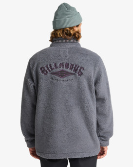 billabong, Boundary Tombstone - Fleece met col en korte rits voor Heren, PEWTER (pew) Boundary Tombstone - Half Zip Mock Neck Fleece for Men  EBYFT00158