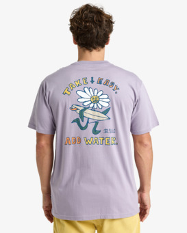 billabong, Add Water - T-shirt manches courtes sérigraphié pour homme, LIGHT PURPLE (skw0) Add Water - Premium 26/1, 160G Short Sleeve T-Shirt for Men  EBYZT00345