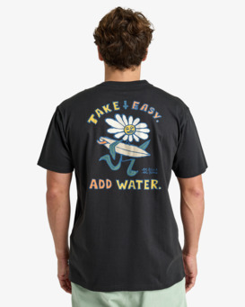 billabong, Add Water - Premium 26/1, 160G Short Sleeve T-Shirt for Men, WASHED BLACK (waa) Add Water - Premium 26/1, 160G Short Sleeve T-Shirt for Men  EBYZT00345
