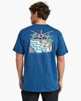 billabong, Shine - T-shirt manches courtes sérigraphié pour homme, DEEP BLUE (brd0) Shine - Short Sleeve T-Shirt for Men  EBYZT00353