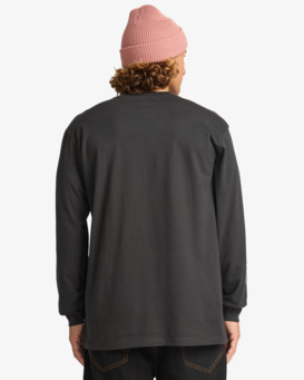 billabong, Crayon Wave - Longsleeve für Männer, WASHED BLACK (waa) Crayon Wave - Long Sleeve T-Shirt for Men  EBYZT00367
