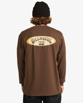 billabong, Orbit Arch - Long Sleeve T-Shirt for Men, DARK CEDAR (csr0) Orbit Arch - Long Sleeve T-Shirt for Men  EBYZT00369