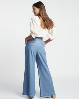 Big Trip Indigo - High Waisted Chambray Hose für Damen