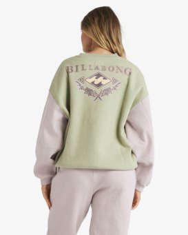 billabong, Since 73 The Original Vibes Kendall - Haut col rond pour Femme, MULTI (mul) Since 73 The Original Vibes Kendall - Crew Neck Sweatshirt for Women  UBJFT00305