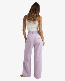billabong, Sea Tone - Pantalon ample pour Femme, LILAC ASH (lca) Sea Tone - Wide Leg Trousers for Women  UBJNP00191