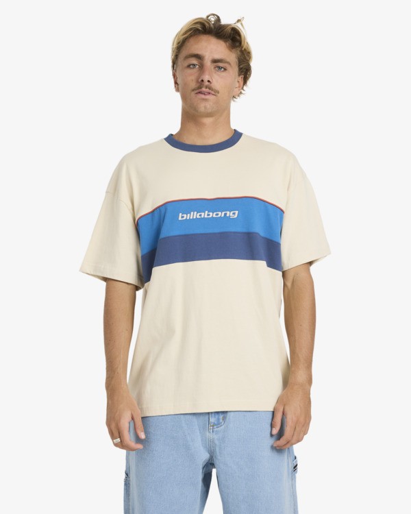 0 Simulator - Boxy T-Shirt for Men Beige 24A011601 Billabong