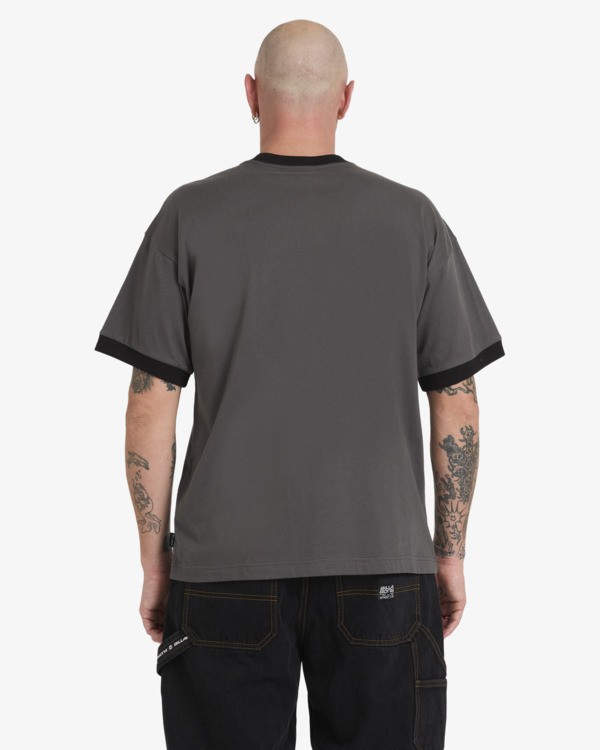 1 Spec 73 Spin Ringer - Boxy T-shirt voor Heren Gray 24A011673 Billabong