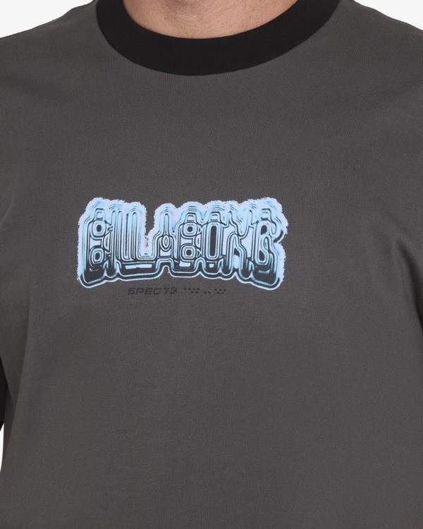 4 Spec 73 Spin Ringer - Boxy T-shirt voor Heren Gray 24A011673 Billabong