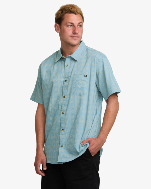 3 Sundays - Short Sleeves Shirt for Men Blue 24A041506 Billabong