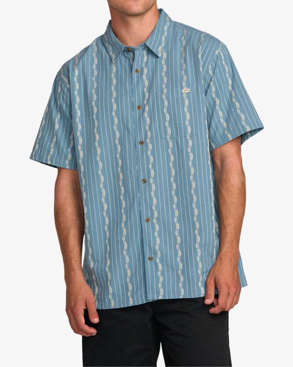 0 Sundays Jacquard - Kurzärmliges Hemd für Männer Blau 24A041507 Billabong
