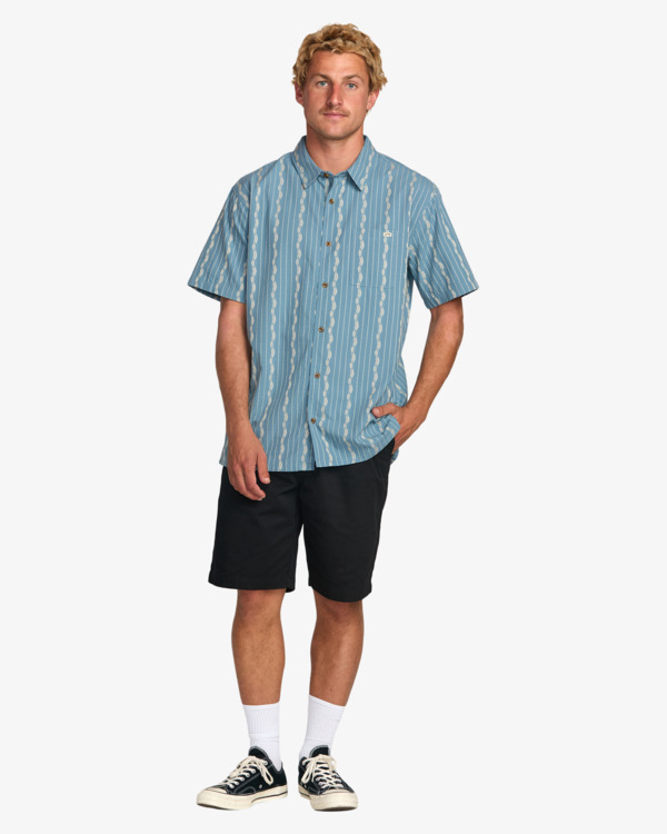 1 Sundays Jacquard - Kurzärmliges Hemd für Männer Blau 24A041507 Billabong