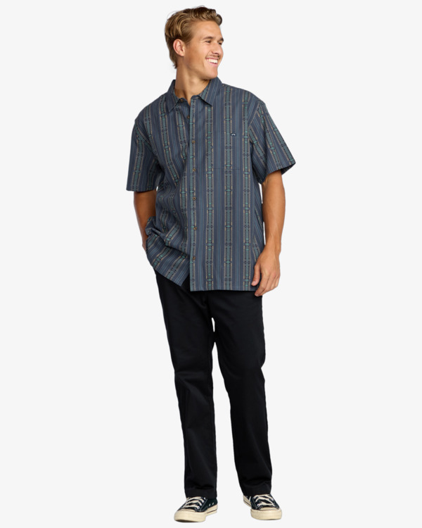 1 Sundays Jacquard - Short Sleeve Shirt for Men Blue 24A041507 Billabong