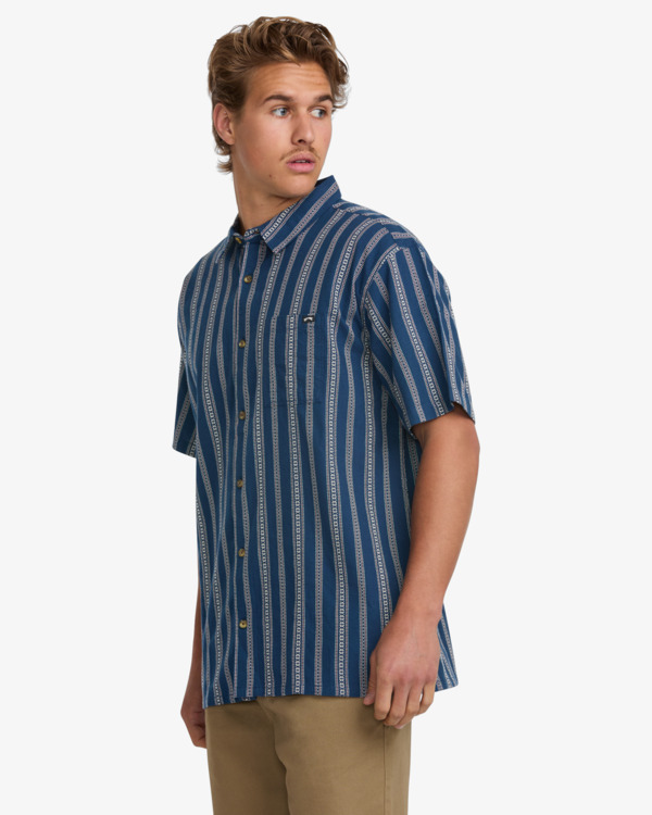 3 Sundays - Camicia a maniche corte da Uomo Blue 24A041507 Billabong