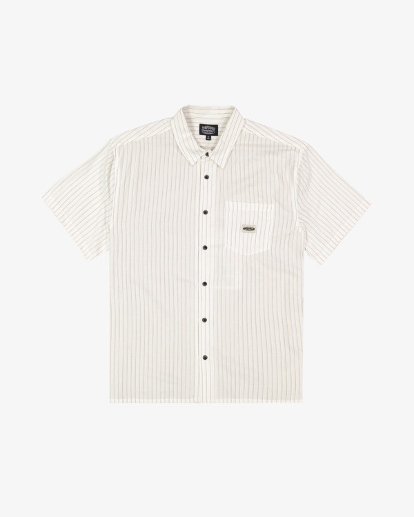 5 Bad Dog - Overhemd met Korte Mouwen voor Heren White 24A041601 Billabong