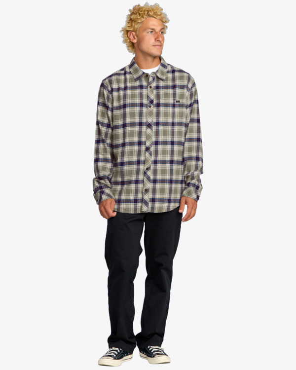 1 Coastline - Camicia in flanella da Uomo Green 24A053506 Billabong