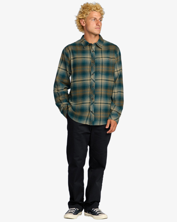 1 Coastline - Camicia in flanella da Uomo Brown 24A053506 Billabong