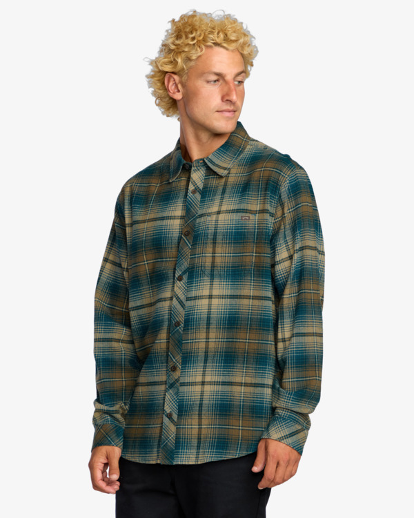 3 Coastline - Camicia in flanella da Uomo Brown 24A053506 Billabong