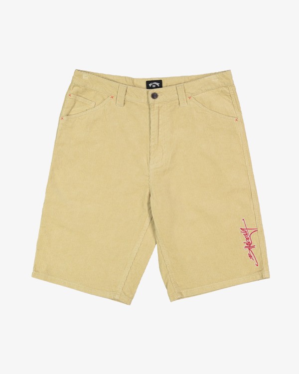 3 Smoko Cord 22" - Corduroy Shorts for Men White 24A093572 Billabong