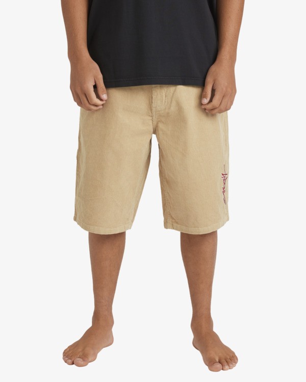 0 Smoko Cord 22" - Corduroy Shorts for Men White 24A093572 Billabong