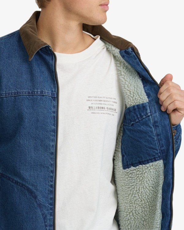 1 Gaucho 73 - Sherpa Denim Jacket for Men Blue 24A214500 Billabong