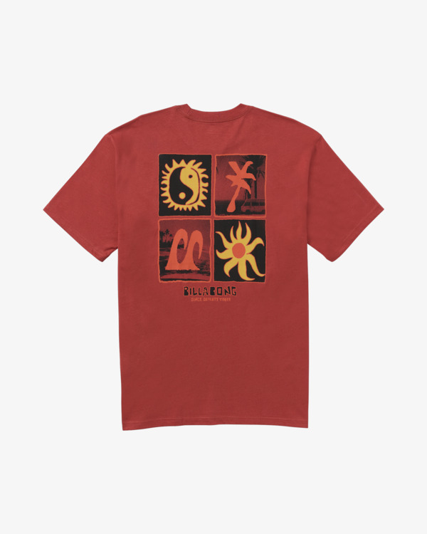 4 Twin Peaks - Short Sleeves T-Shirt for Men Red 24A351528 Billabong