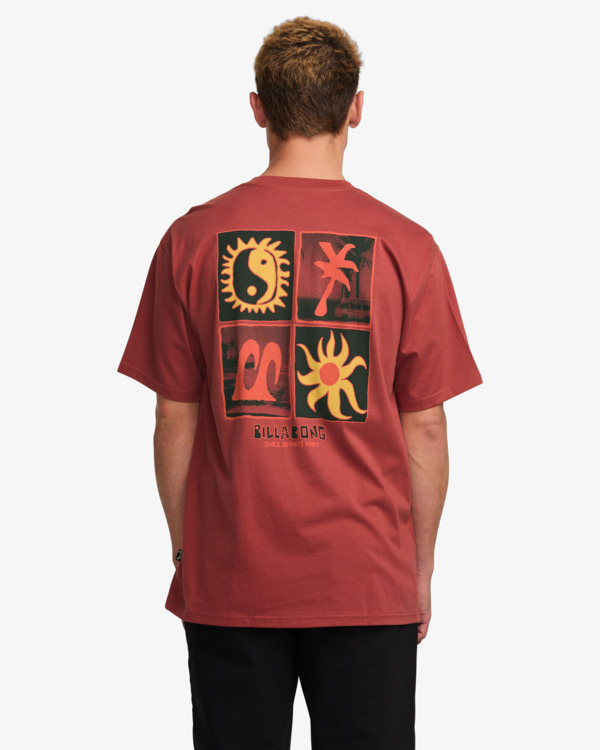 1 Twin Peaks - Short Sleeves T-Shirt for Men Red 24A351528 Billabong