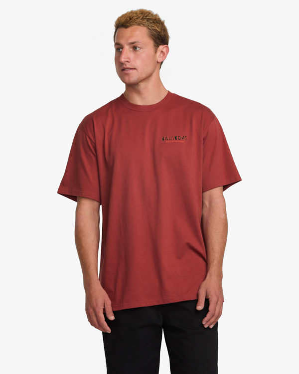 0 Twin Peaks - Maglietta a maniche corte da Uomo Red 24A351528 Billabong