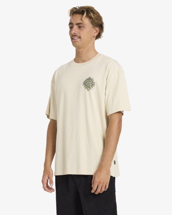 3 Solar Flare Og - Short Sleeve T-Shirt for Men Beige 24A351600 Billabong