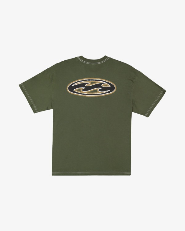 6 Bad Dog Pill Wave Og - T-Shirt &agrave; manches courtes pour Homme Vert 24A351605 Billabong