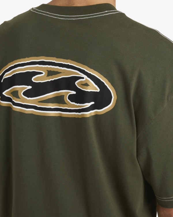 4 Bad Dog Pill Wave Og - T-Shirt &agrave; manches courtes pour Homme Vert 24A351605 Billabong