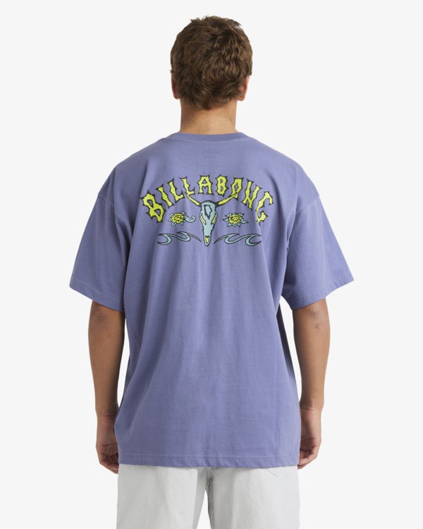2 Occy Raging Bull Og - Maglietta serigrafata a maniche corte da uomo Purple 24A352529 Billabong